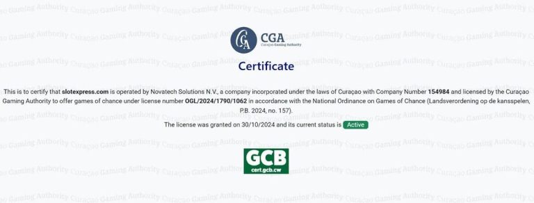 SlotExpress Casino licence