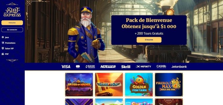 SlotExpress Casino page accueil